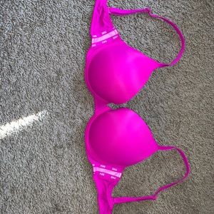 Hot pink push up bra